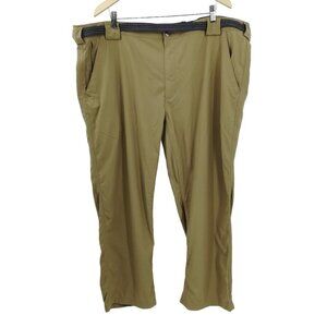 Duluth Trading Mens Dry on the Fly Tan Khaki Nylon Pants Size 3X x 30 Pockets